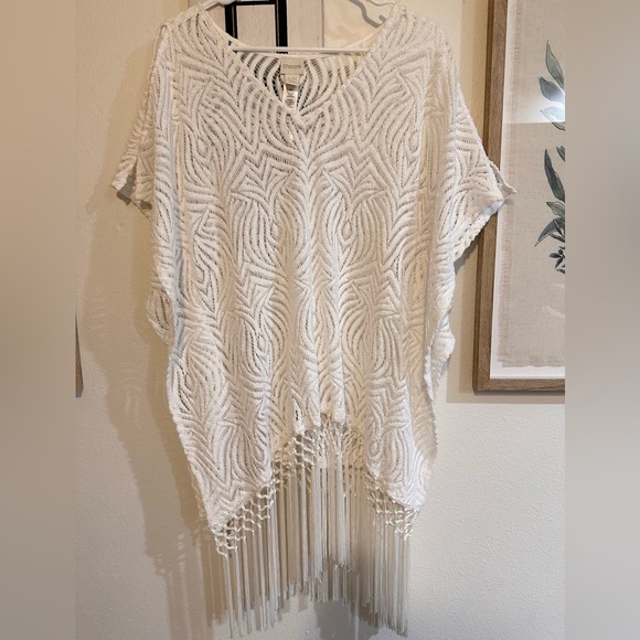 Chico’s White Crochet Swimsuit Cover - Picture 1 of 6